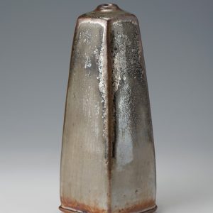 James Hake Ceramics - Shino Hexagonal vase.