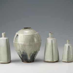 James Hake Ceramics - Bottles and facetted vases.