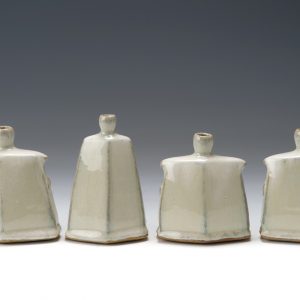 James Hake Ceramics - Four thrown and altered vases.